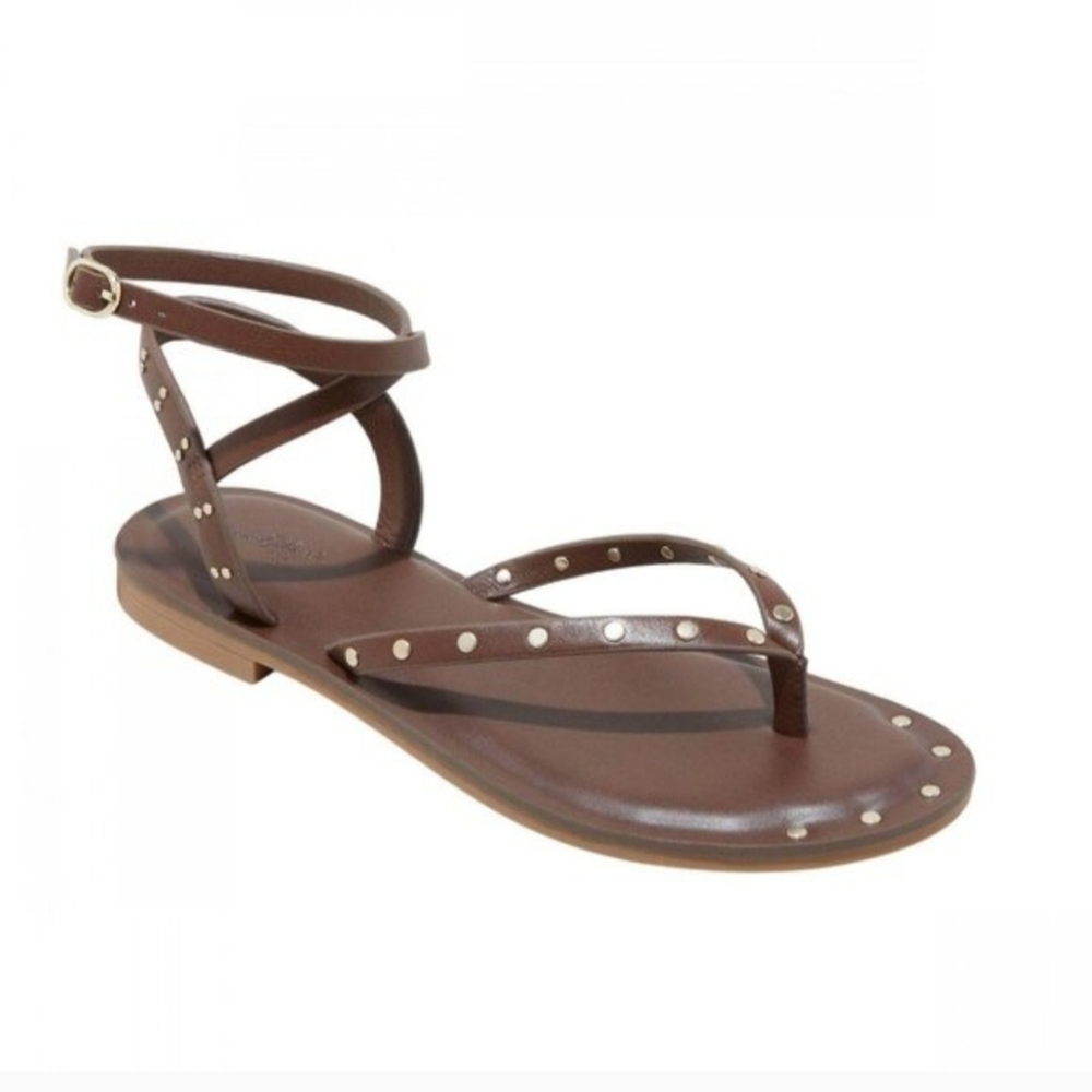 Universal Thread Nikki Brown Sandals with Stud Details